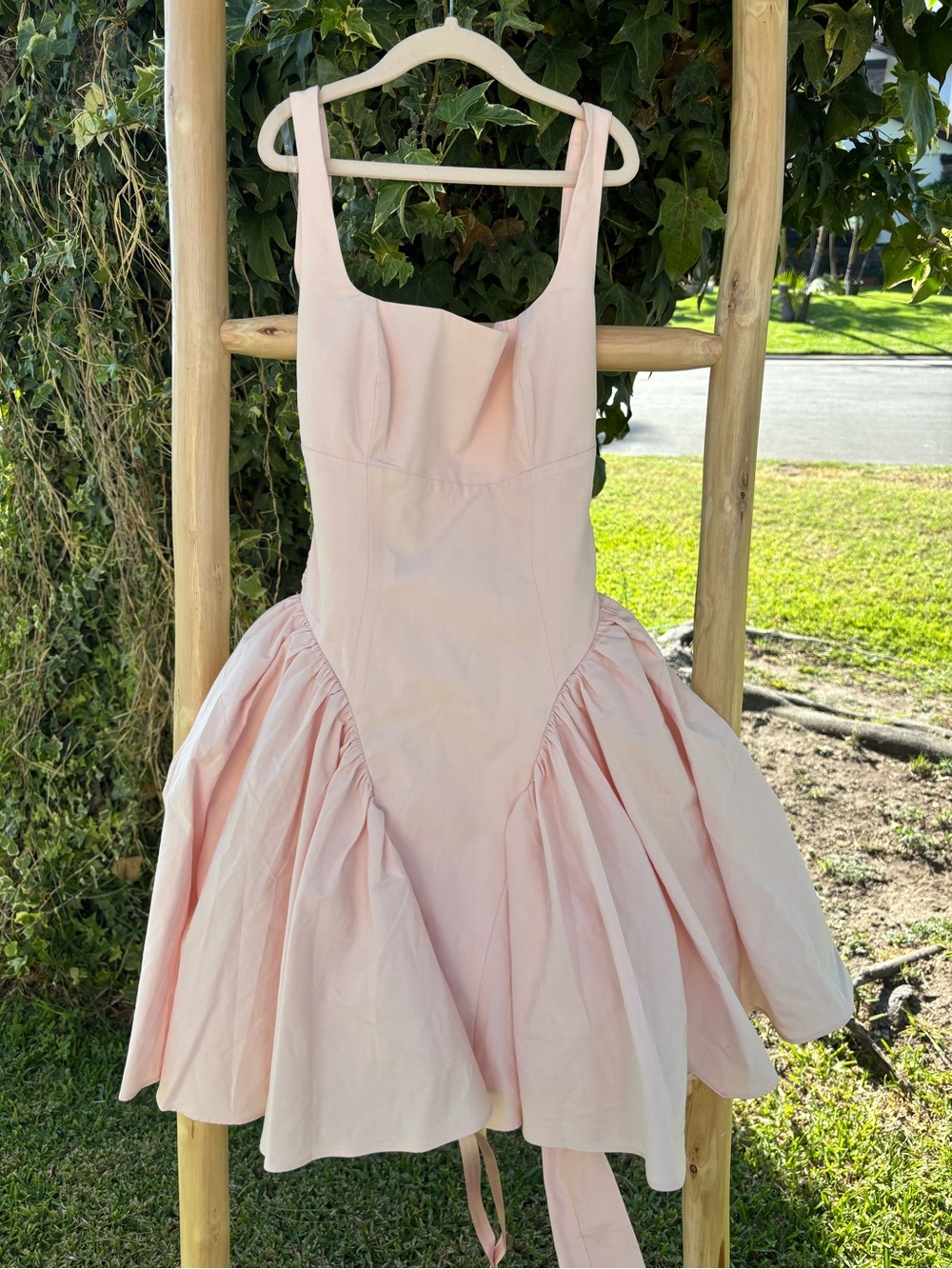 House of CB Light Pink Sleeveless Fit-and-Flare Dress